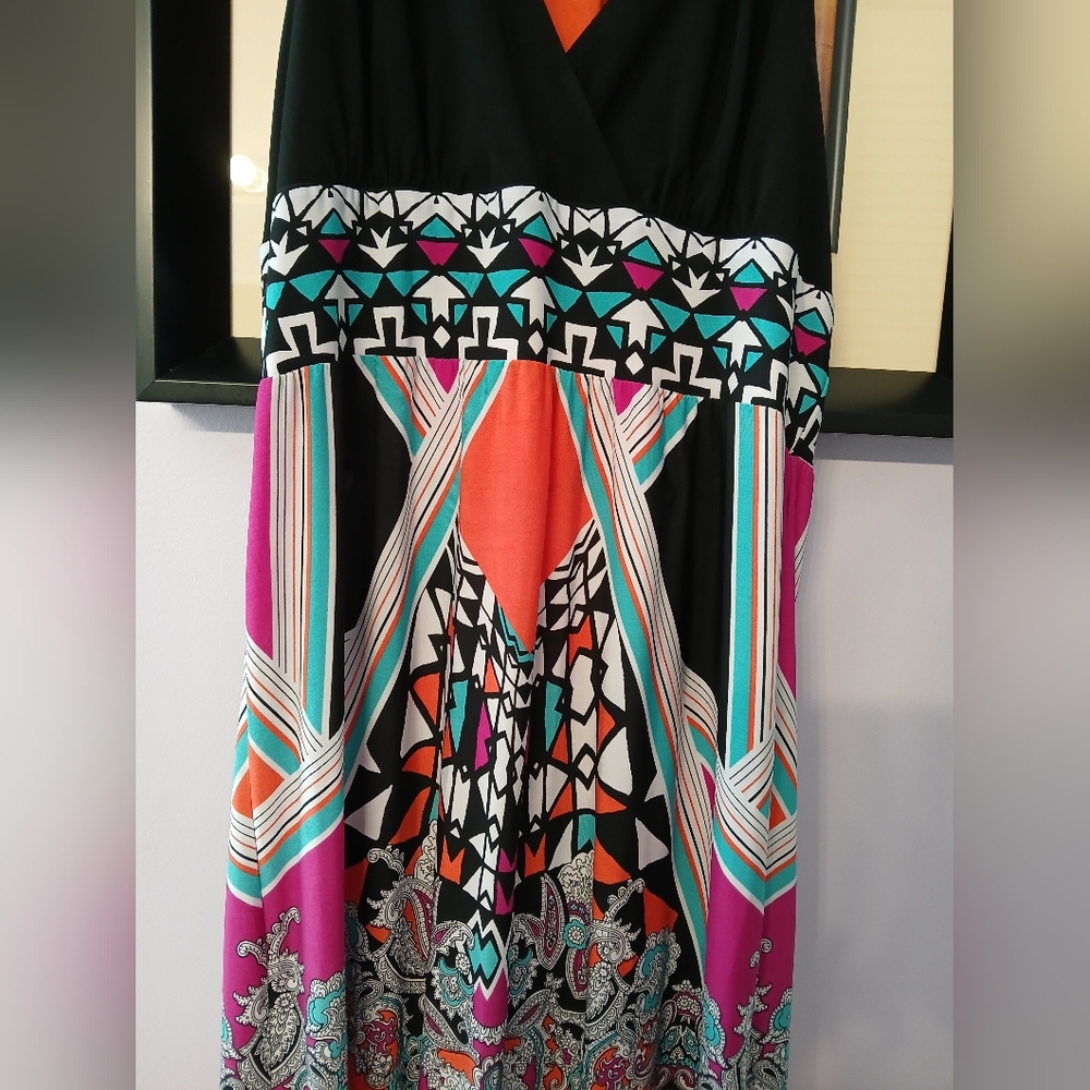RONI NICOLE MULTI COLOR MAXI DRESS - Picture 8 of 8